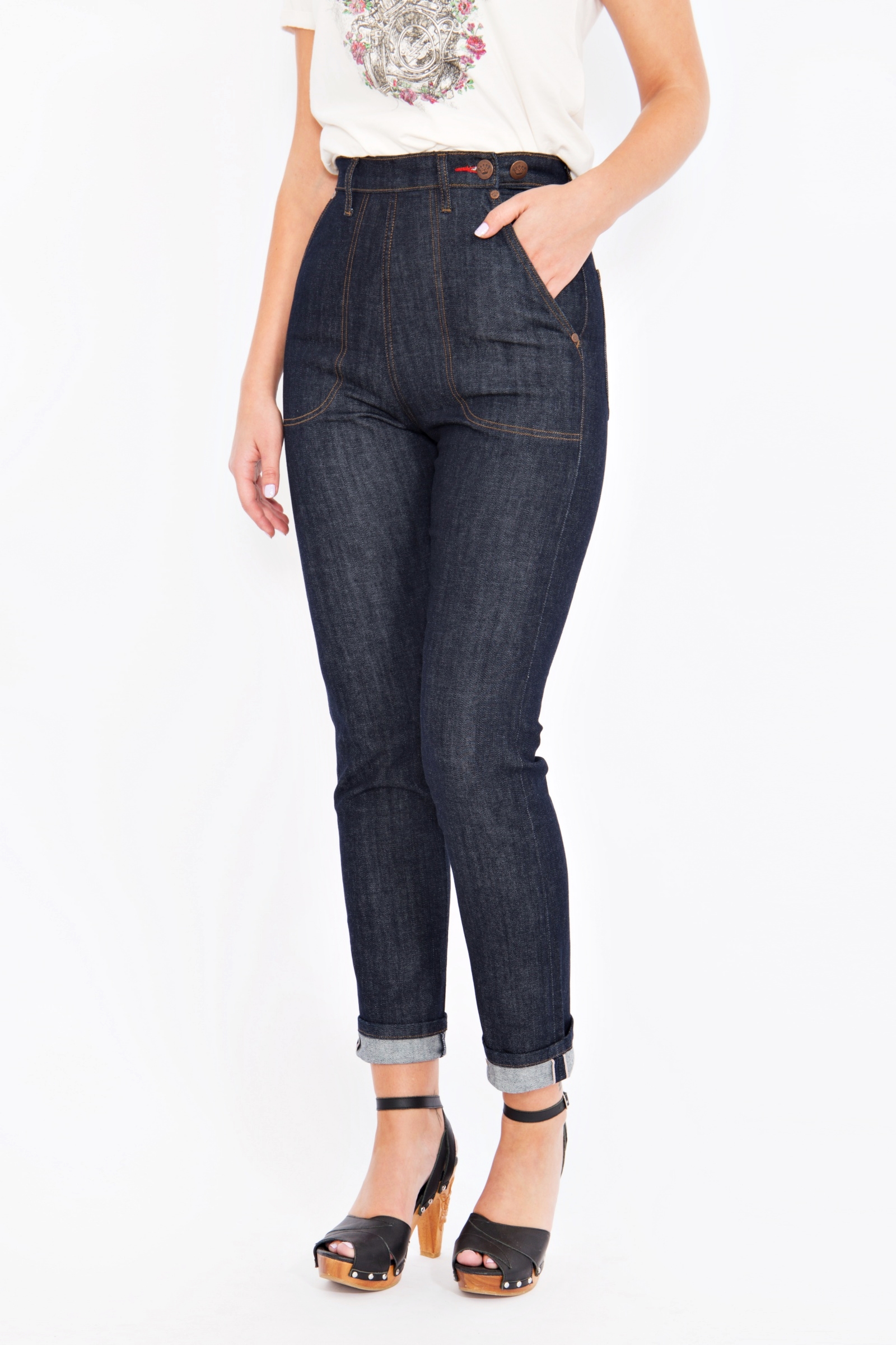 Queen Kerosin High Waist Jeans 29/32