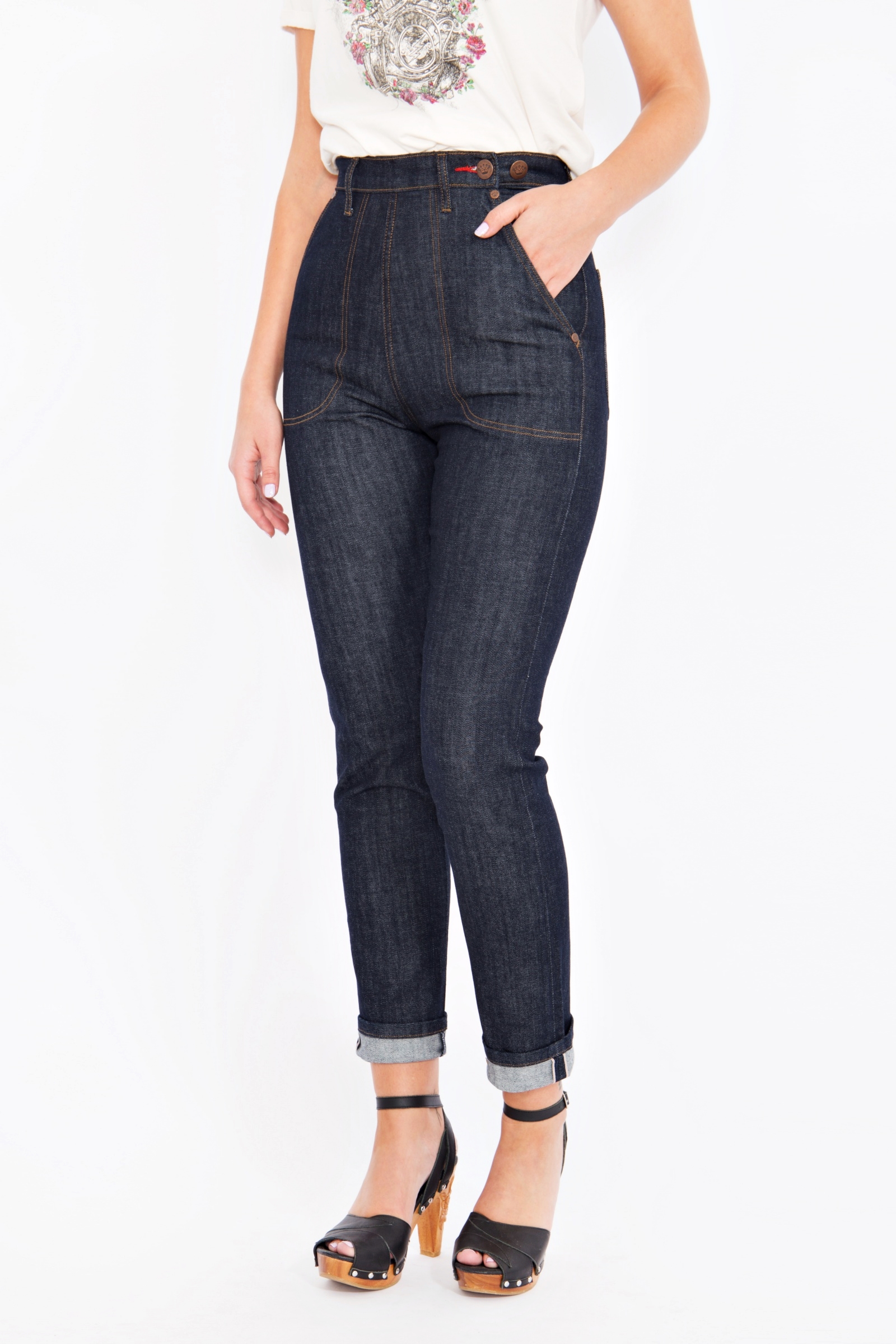 Queen Kerosin High Waist Jeans 30/34