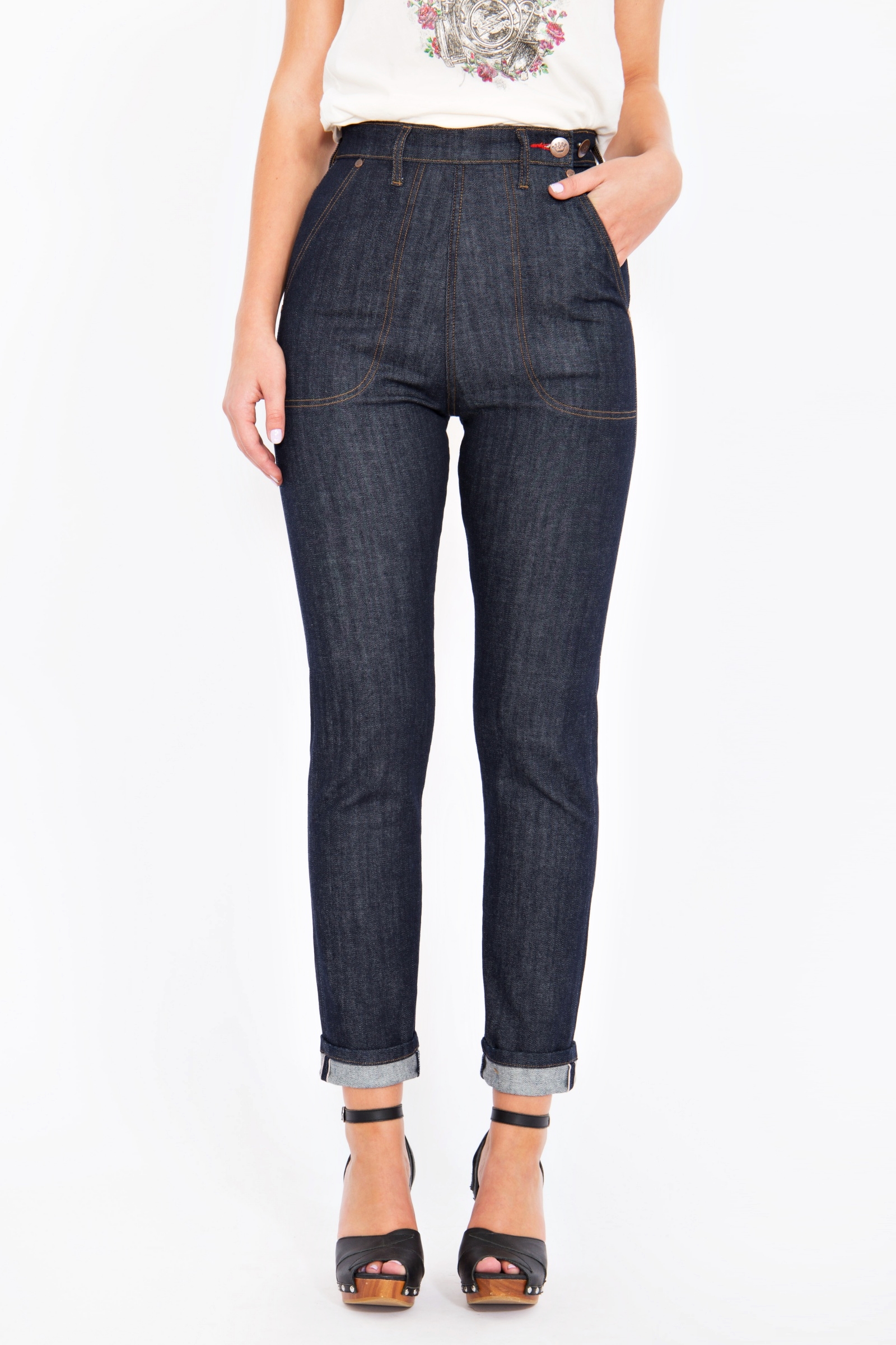 Queen Kerosin High Waist Jeans 29/32