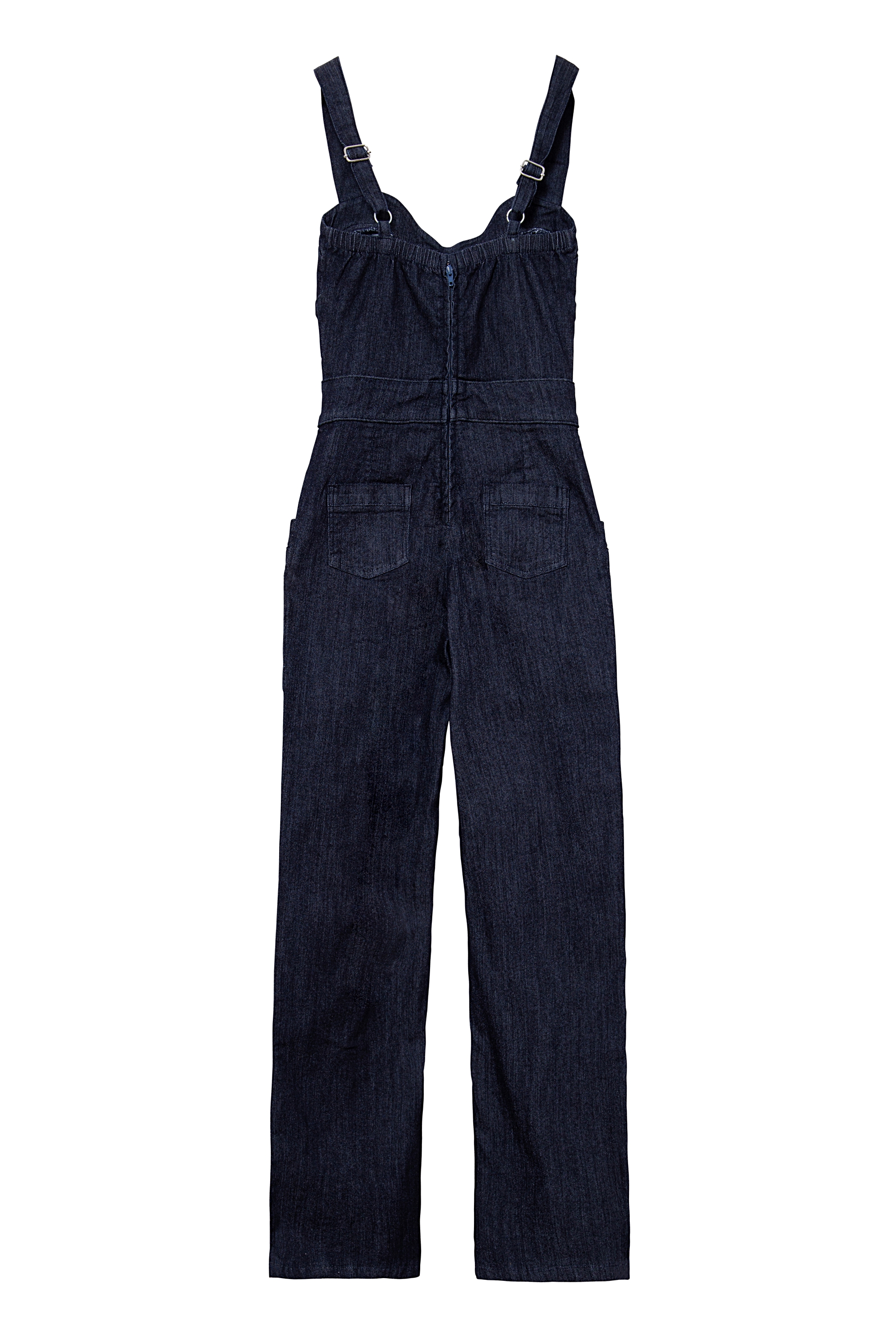 Queen Kerosin Dungaree Jeans Jumpsuit im Vintage Look 28/32