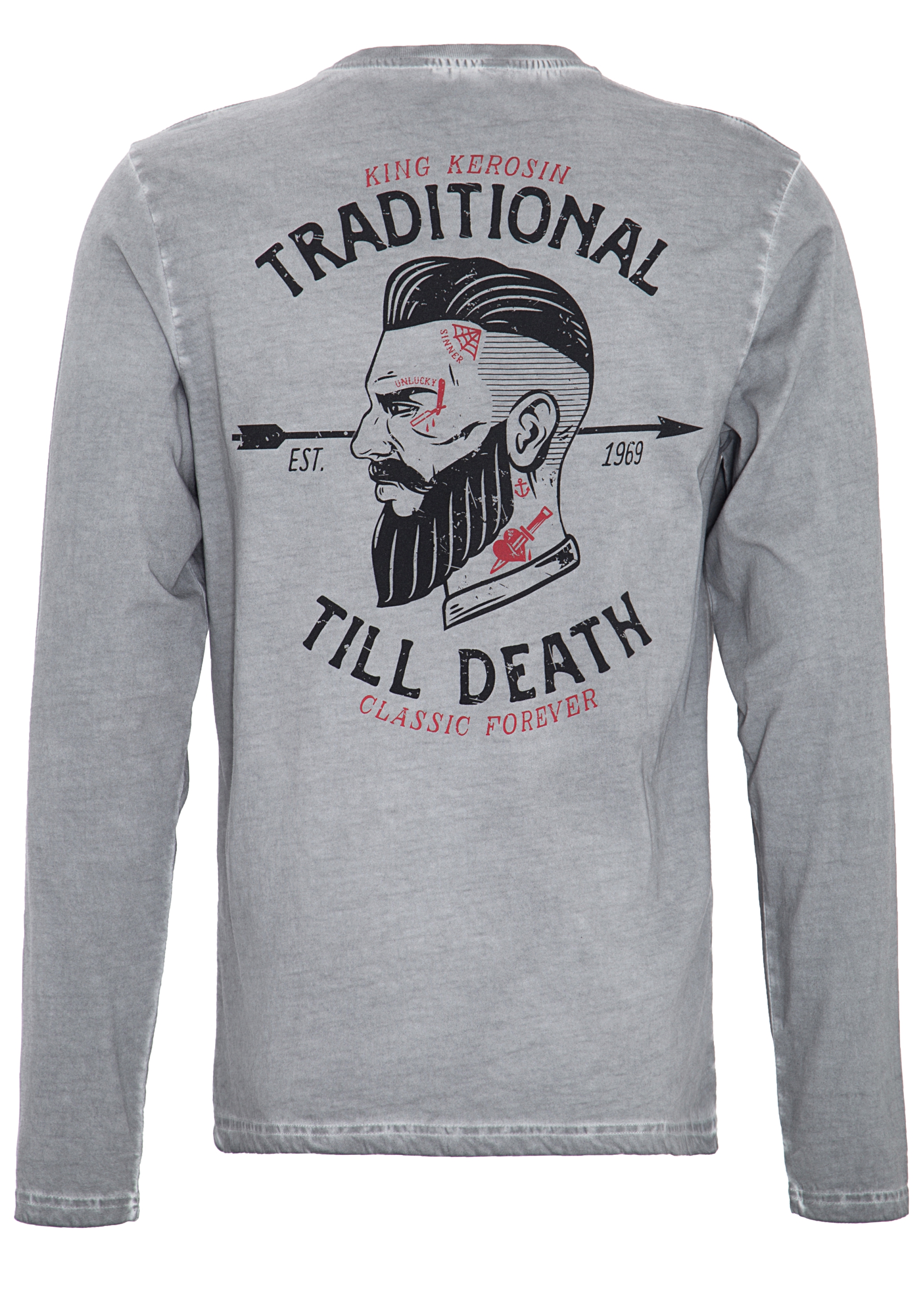 King Kerosin Langarmshirt - Traditional Till Death S