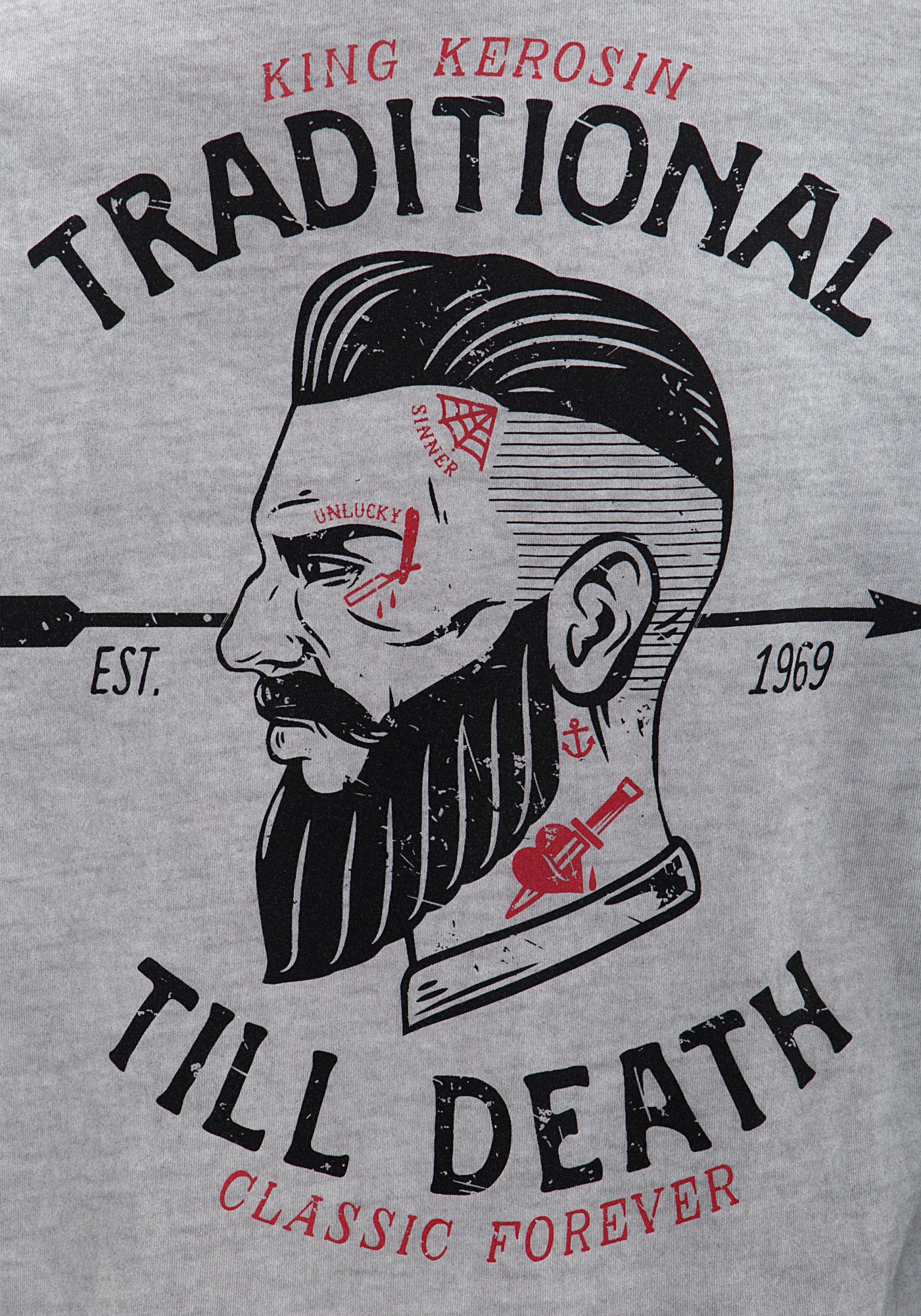 King Kerosin Langarmshirt - Traditional Till Death S